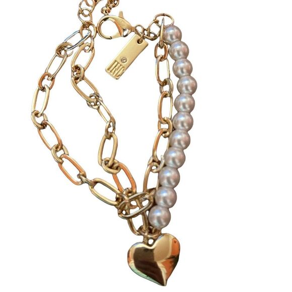 NWOT INC International Concepts pearl good tone bracelet - Picture 3 of 4